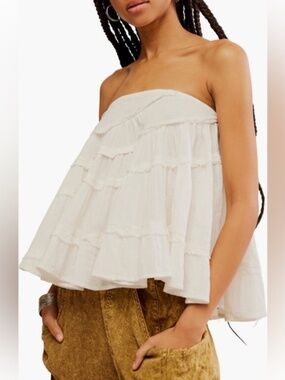 NWT Free People Cha Cha Top Skirt Convertible White Sz Large